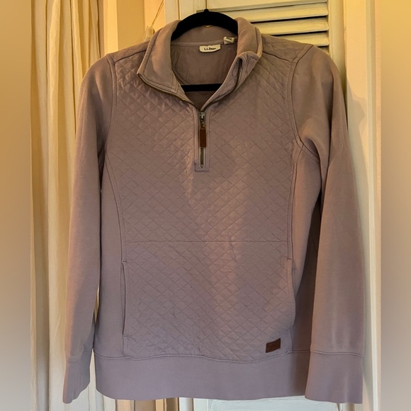 L.L. Bean Quilted Sweatshirt 1/4 Zip Pullover Long Sleeve Women's Small. - Picture 5 of 8
